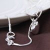 Colier solid cu pendant inimioara 925 silver - imagine 4