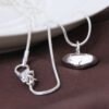 Colier solid cu pendant inimioara 925 silver - imagine 2