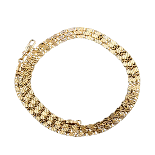 Colier din argint 925 placat cu aur, 2 mm, 55 cm - imagine 2