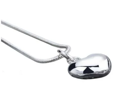 Colier solid cu pendant inimioara 925 silver - imagine 2