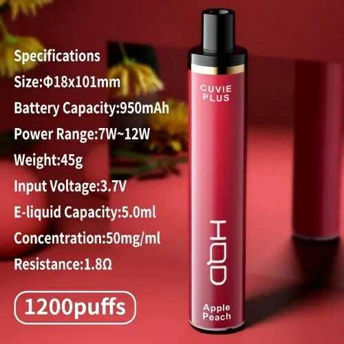 Elektronikus cigaretta HQD 1200 nikotin nélkül